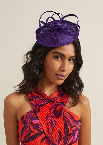 Phase Eight Twist Disc Fascinator Hats Purple USA | 3792406-MR